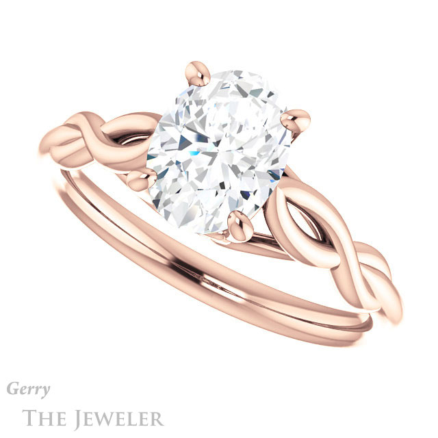 Oval Shaped Forever One Moissanite Engagement Ring #GTJ1137-oval-fo-r 5 Oval Shaped Forever One Moissanite Engagement Ring #GTJ1137-oval-fo-r