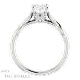 Oval Shaped Forever One Moissanite Engagement Ring #GTJ1137-oval-fo-w 2 Oval Shaped Forever One Moissanite Engagement Ring #GTJ1137-oval-fo-w