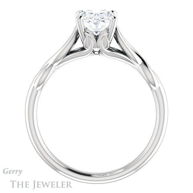 Oval Shaped Forever One Moissanite Engagement Ring #GTJ1137-oval-fo-w 2 Oval Shaped Forever One Moissanite Engagement Ring #GTJ1137-oval-fo-w