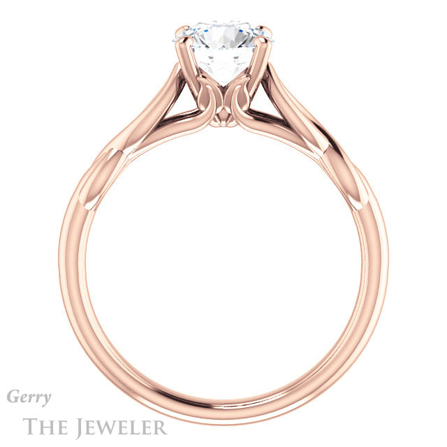 Round Cut Forever One Moissanite Engagement Ring #GTJ1137-round-fo-r 2 Round Cut Forever One Moissanite Engagement Ring #GTJ1137-round-fo-r