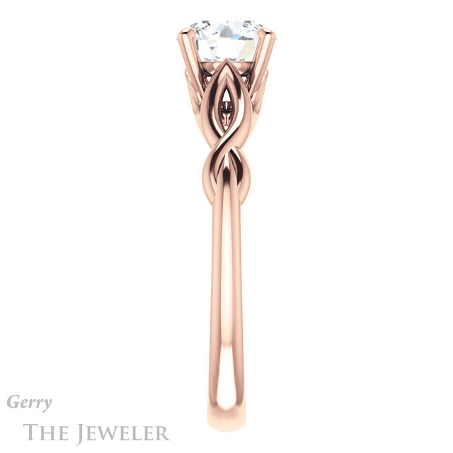 Round Cut Forever One Moissanite Engagement Ring #GTJ1137-round-fo-r 3 Round Cut Forever One Moissanite Engagement Ring #GTJ1137-round-fo-r