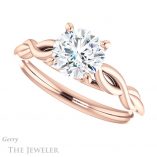 Round Cut Forever One Moissanite Engagement Ring #GTJ1137-round-fo-r 5 Round Cut Forever One Moissanite Engagement Ring #GTJ1137-round-fo-r