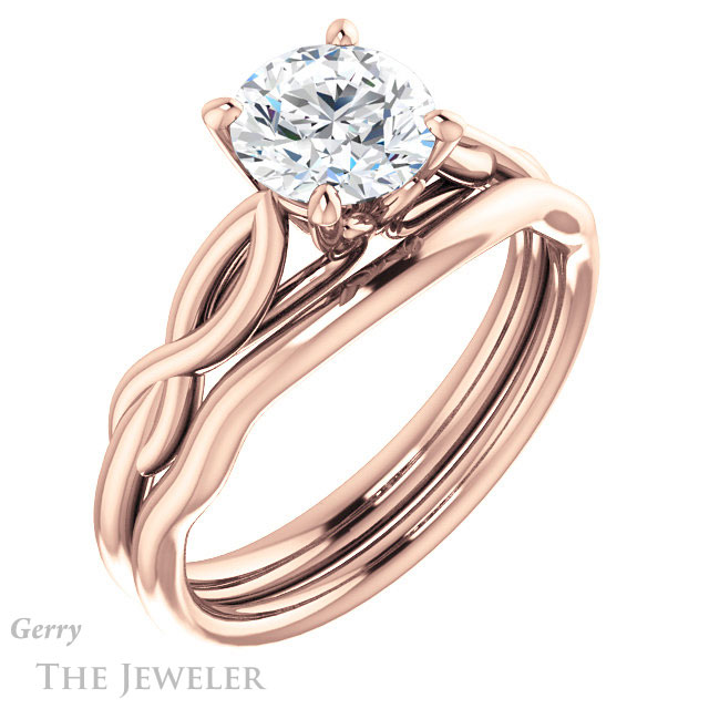 Round Cut Forever One Moissanite Engagement Ring #GTJ1137-round-fo-r 6 Round Cut Forever One Moissanite Engagement Ring #GTJ1137-round-fo-r