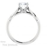 Round Cut Forever One Moissanite Engagement Ring #GTJ1137-round-fo-w 2 Round Cut Forever One Moissanite Engagement Ring #GTJ1137-round-fo-w