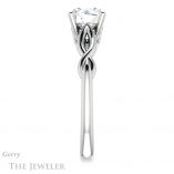 Round Cut Forever One Moissanite Engagement Ring #GTJ1137-round-fo-w 3 Round Cut Forever One Moissanite Engagement Ring #GTJ1137-round-fo-w