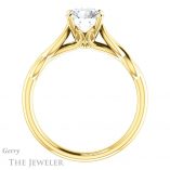 Round Cut Forever One Moissanite Engagement Ring #GTJ1137-round-fo-y 2 Round Cut Forever One Moissanite Engagement Ring #GTJ1137-round-fo-y