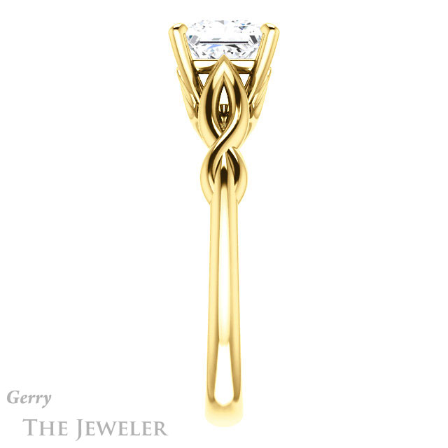 Princess Cut Forever One Moissanite Engagement Ring #GTJ1137-square-fo-y 3 Princess Cut Forever One Moissanite Engagement Ring #GTJ1137-square-fo-y