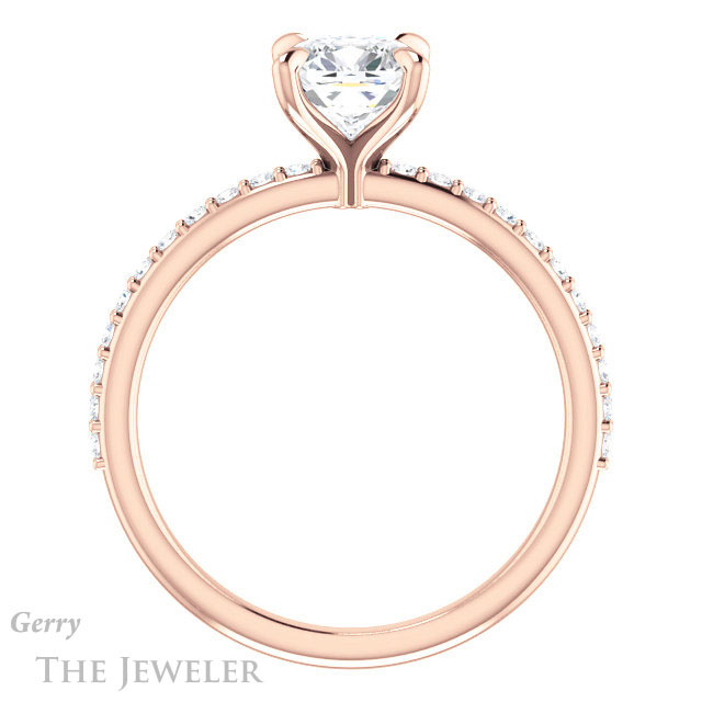 Cushion Cut Forever One Moissanite Engagement Ring #GTJ1138-cushion-fo-r 2 Cushion Cut Forever One Moissanite Engagement Ring #GTJ1138-cushion-fo-r
