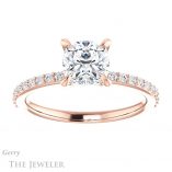 Cushion Cut Forever One Moissanite Engagement Ring #GTJ1138-cushion-fo-r 1 Cushion Cut Forever One Moissanite Engagement Ring #GTJ1138-cushion-fo-r