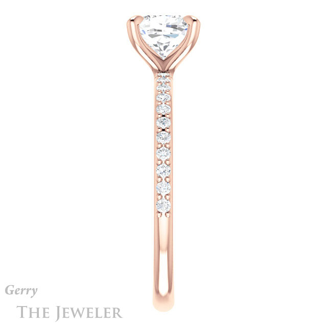 Cushion Cut Forever One Moissanite Engagement Ring #GTJ1138-cushion-fo-r 3 Cushion Cut Forever One Moissanite Engagement Ring #GTJ1138-cushion-fo-r