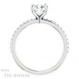 Cushion Cut Forever One Moissanite Engagement Ring #GTJ1138-cushion-fo-w 2 Cushion Cut Forever One Moissanite Engagement Ring #GTJ1138-cushion-fo-w