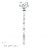 Cushion Cut Forever One Moissanite Engagement Ring #GTJ1138-cushion-fo-w 3 Cushion Cut Forever One Moissanite Engagement Ring #GTJ1138-cushion-fo-w