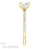 Cushion Cut Forever One Moissanite Engagement Ring #GTJ1138-cushion-fo-y 3 Cushion Cut Forever One Moissanite Engagement Ring #GTJ1138-cushion-fo-y