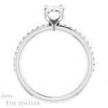 Emerald Cut Forever One Moissanite Engagement Ring #GTJ1138-emerald-fb-w 2 Emerald Cut Forever Brilliant Moissanite Engagement Ring #GTJ1138-emerald-fb-w