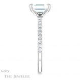 Emerald Cut Forever One Moissanite Engagement Ring #GTJ1138-emerald-fb-w 3 Emerald Cut Forever Brilliant Moissanite Engagement Ring #GTJ1138-emerald-fb-w