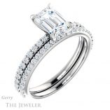 Emerald Cut Forever One Moissanite Engagement Ring #GTJ1138-emerald-fb-w 6 Emerald Cut Forever Brilliant Moissanite Engagement Ring #GTJ1138-emerald-fb-w