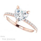 Heart Shaped Forever One Moissanite Engagement Ring #GTJ1138-heart-fb-r 5 Heart Shaped Forever Brilliant Moissanite Engagement Ring #GTJ1138-heart-fb-r