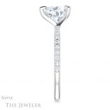 Heart Shaped Forever One Moissanite Engagement Ring #GTJ1138-heart-fb-w 3 Heart Shaped Forever Brilliant Moissanite Engagement Ring #GTJ1138-heart-fb-w