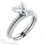Heart Shaped Forever One Moissanite Engagement Ring #GTJ1138-heart-fb-w 6 Heart Shaped Forever Brilliant Moissanite Engagement Ring #GTJ1138-heart-fb-w