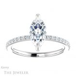 Marquise Cut Forever Brilliant Moissanite Engagement Ring #GTJ1138-marquise-fb-w