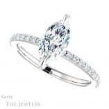Marquise Cut Forever Brilliant Moissanite Engagement Ring #GTJ1138-marquise-fb-w