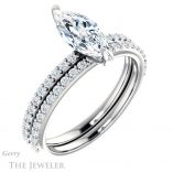 Marquise Cut Forever Brilliant Moissanite Engagement Ring #GTJ1138-marquise-fb-w
