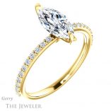 Marquise Cut Forever Brilliant Moissanite Engagement Ring #GTJ1138-marquise-fb-y
