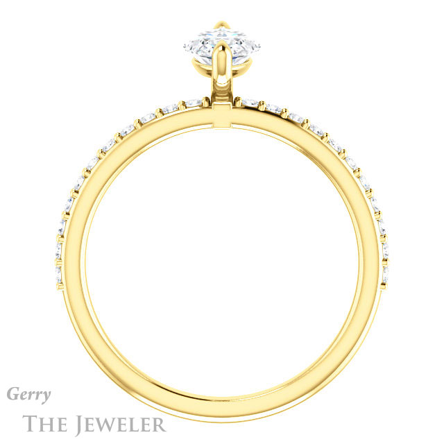 Marquise Cut Forever Brilliant Moissanite Engagement Ring #GTJ1138-marquise-fb-y