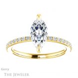 Marquise Cut Forever Brilliant Moissanite Engagement Ring #GTJ1138-marquise-fb-y