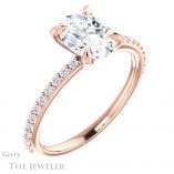 Oval Shaped Forever One Moissanite Engagement Ring #GTJ1138-oval-fo-r 4 Oval Shaped Forever One Moissanite Engagement Ring #GTJ1138-oval-fo-r