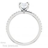 Oval Shaped Forever One Moissanite Engagement Ring #GTJ1138-oval-fo-w
