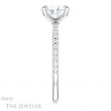 Oval Shaped Forever One Moissanite Engagement Ring #GTJ1138-oval-fo-w