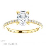 Oval Shaped Forever One Moissanite Engagement Ring #GTJ1138-oval-fo-y 1 Oval Shaped Forever One Moissanite Engagement Ring #GTJ1138-oval-fo-y