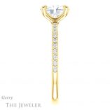 Oval Shaped Forever One Moissanite Engagement Ring #GTJ1138-oval-fo-y 3 Oval Shaped Forever One Moissanite Engagement Ring #GTJ1138-oval-fo-y