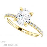 Oval Shaped Forever One Moissanite Engagement Ring #GTJ1138-oval-fo-y 5 Oval Shaped Forever One Moissanite Engagement Ring #GTJ1138-oval-fo-y