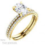 Oval Shaped Forever One Moissanite Engagement Ring #GTJ1138-oval-fo-y 6 Oval Shaped Forever One Moissanite Engagement Ring #GTJ1138-oval-fo-y