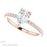 Pear Shaped Forever Brilliant Moissanite Engagement Ring #GTJ1138-pear-fb-r
