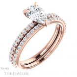 Pear Shaped Forever Brilliant Moissanite Engagement Ring #GTJ1138-pear-fb-r