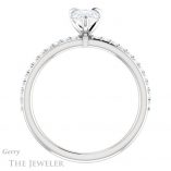 Pear Shaped Forever One Moissanite Engagement Ring #GTJ1138-pear-fb-w 2 Pear Shaped Forever Brilliant Moissanite Engagement Ring #GTJ1138-pear-fb-w