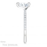 Pear Shaped Forever One Moissanite Engagement Ring #GTJ1138-pear-fb-w 3 Pear Shaped Forever Brilliant Moissanite Engagement Ring #GTJ1138-pear-fb-w