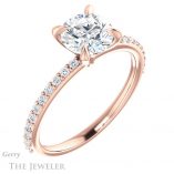 Round Cut Forever One Moissanite Engagement Ring #GTJ1138-round-fo-r 4 Round Cut Forever One Moissanite Engagement Ring #GTJ1138-round-fo-r