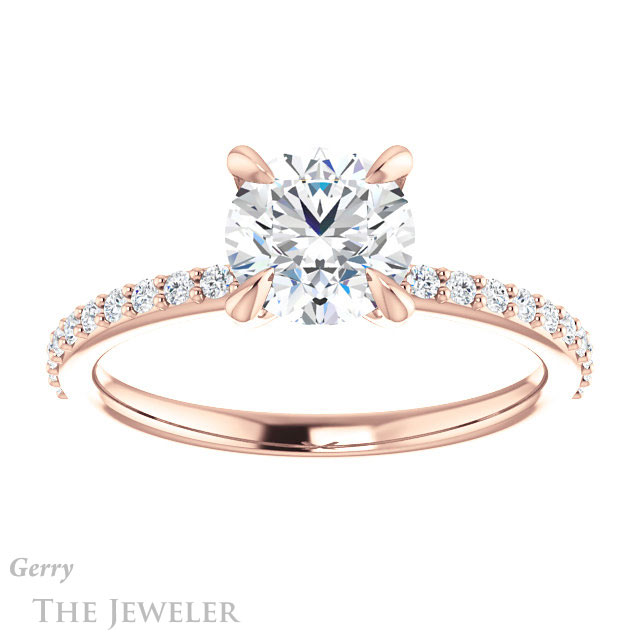 Round Cut Forever One Moissanite Engagement Ring #GTJ1138-round-fo-r 1 Round Cut Forever One Moissanite Engagement Ring #GTJ1138-round-fo-r