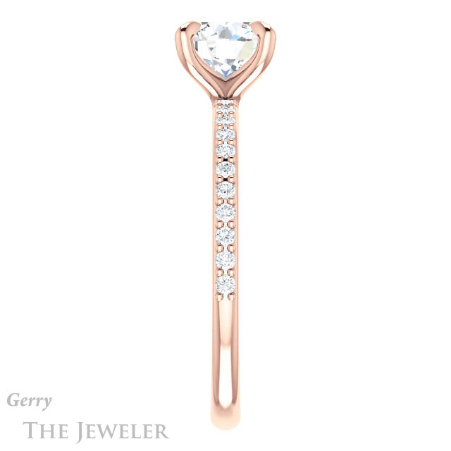 Round Cut Forever One Moissanite Engagement Ring #GTJ1138-round-fo-r 3 Round Cut Forever One Moissanite Engagement Ring #GTJ1138-round-fo-r