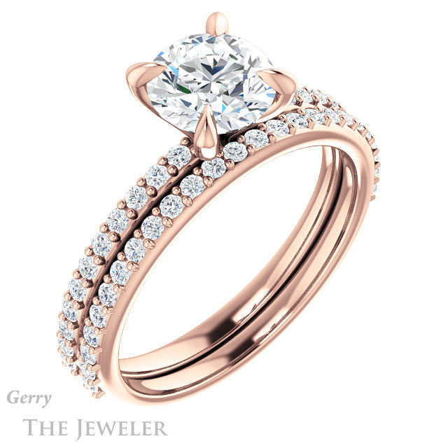 Round Cut Forever One Moissanite Engagement Ring #GTJ1138-round-fo-r 6 Round Cut Forever One Moissanite Engagement Ring #GTJ1138-round-fo-r