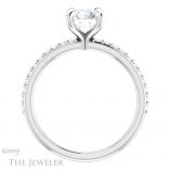 Round Cut Forever One Moissanite Engagement Ring #GTJ1138-round-fo-w 2 Round Cut Forever One Moissanite Engagement Ring #GTJ1138-round-fo-w