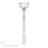 Round Cut Forever One Moissanite Engagement Ring #GTJ1138-round-fo-w 3 Round Cut Forever One Moissanite Engagement Ring #GTJ1138-round-fo-w