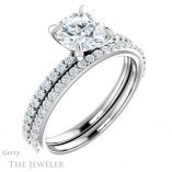 Round Cut Forever One Moissanite Engagement Ring #GTJ1138-round-fo-w 6 Round Cut Forever One Moissanite Engagement Ring #GTJ1138-round-fo-w