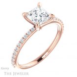 Princess Cut Forever One Moissanite Engagement Ring #GTJ1138-square-fo-r 4 Princess Cut Forever One Moissanite Engagement Ring #GTJ1138-square-fo-r