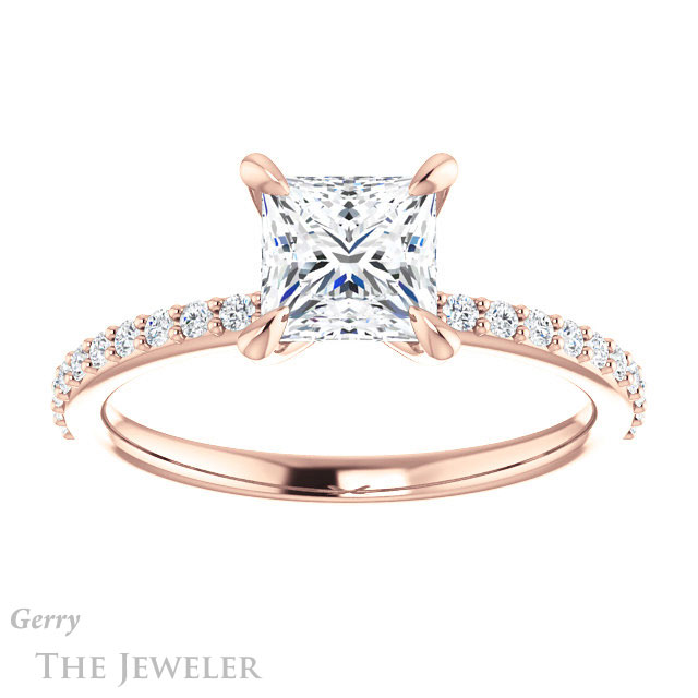 Princess Cut Forever One Moissanite Engagement Ring #GTJ1138-square-fo-r 1 Princess Cut Forever One Moissanite Engagement Ring #GTJ1138-square-fo-r