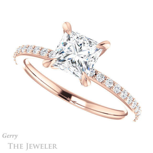 Princess Cut Forever One Moissanite Engagement Ring #GTJ1138-square-fo-r 5 Princess Cut Forever One Moissanite Engagement Ring #GTJ1138-square-fo-r